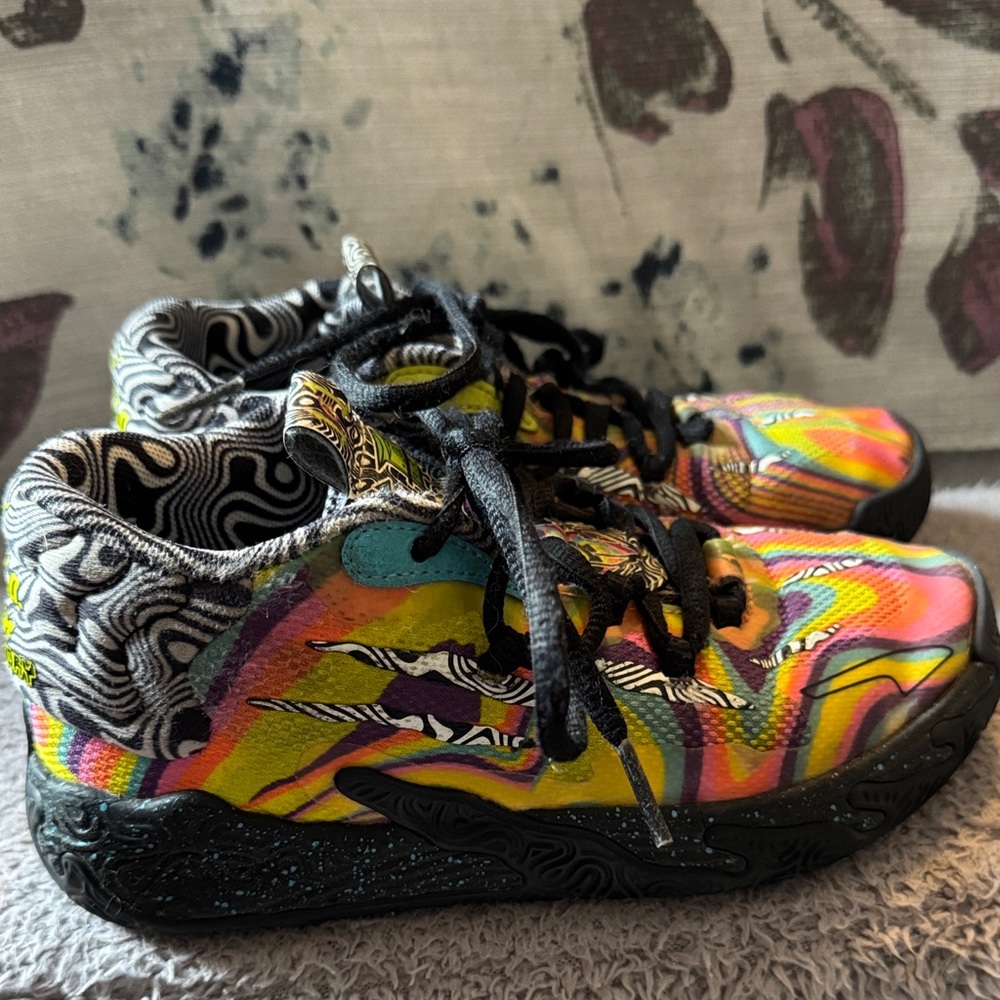 Puma Kids Multicolor Black-Accent High-Top Sneakers ❤️‍🔥 RARE